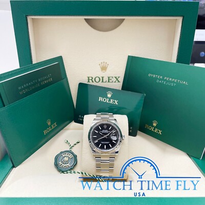 Rolex 126234 Stainless Steel Datejust 36mm Fluted Bezel Black