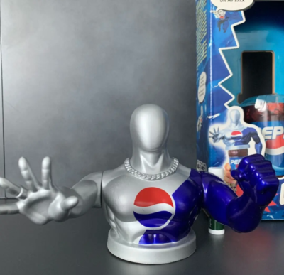 PEPSI MAN SOUND BIG BOTTLE CAP PEPSIMAN FIGURE 1999 Collection New