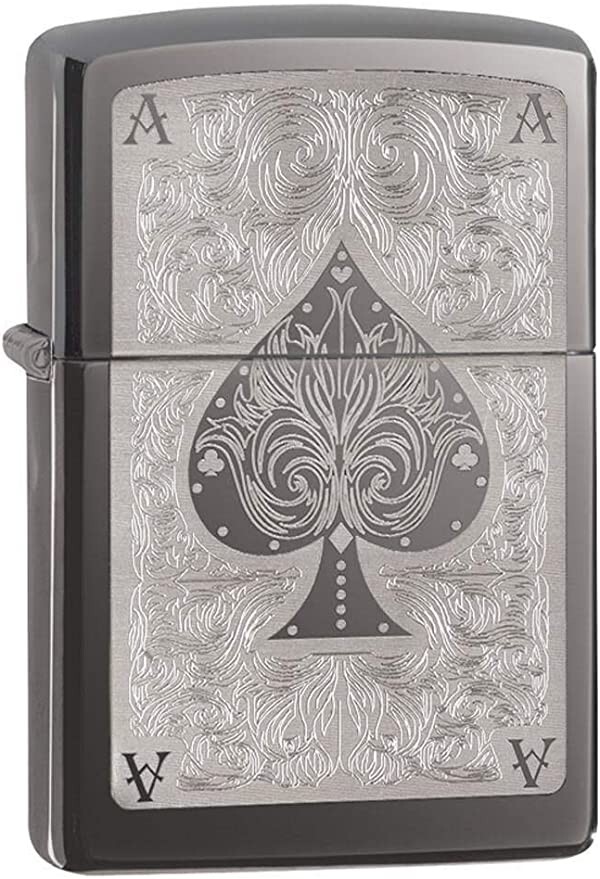 Zippo 28323 Ace of Spades Filigree Black Ice | eBay
