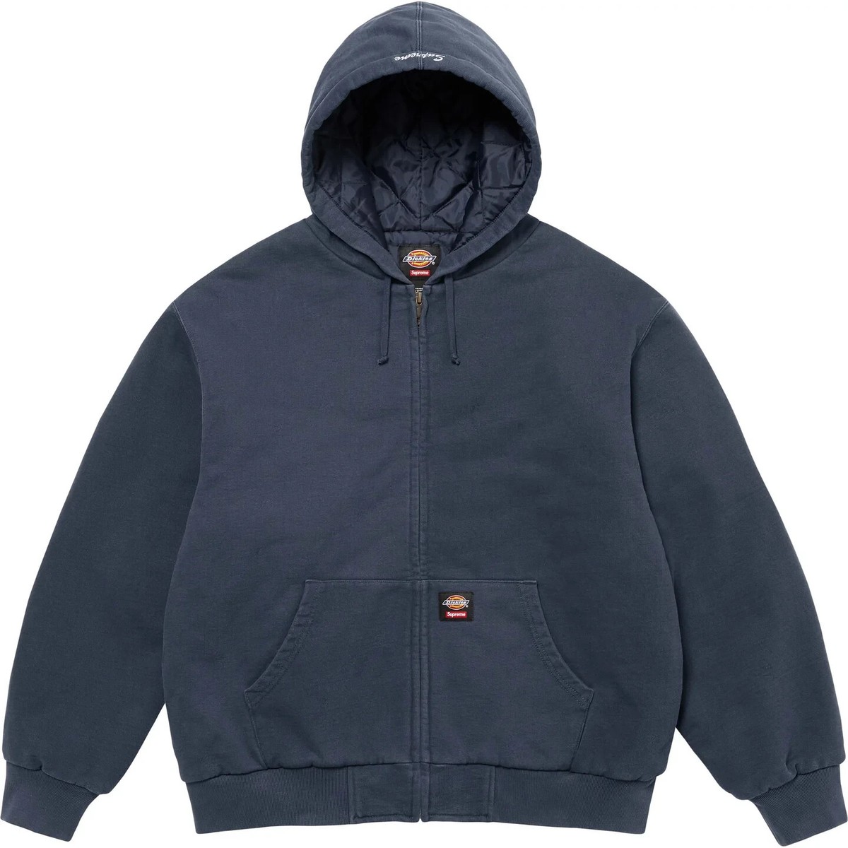 Supreme x Dickies Quilted Lined Zip Up Hooded Sweatshirt 5colors