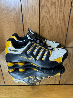 Nike Shox NZ ID Black Yellow White 411574-900 s 10.5 | eBay