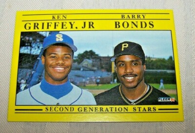 1990 Fleer Ken Griffey Jr and Barry Bonds Second Generation Stars