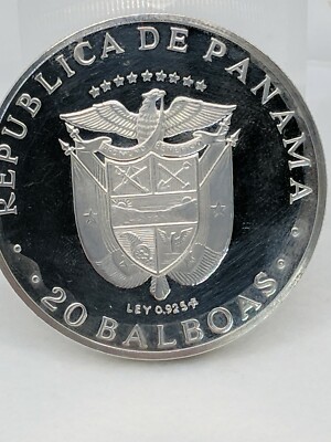 1972 PANAMA STERLING SILVER 20 BALBOAS SIMON BOLIVAR 1783-1830 | eBay