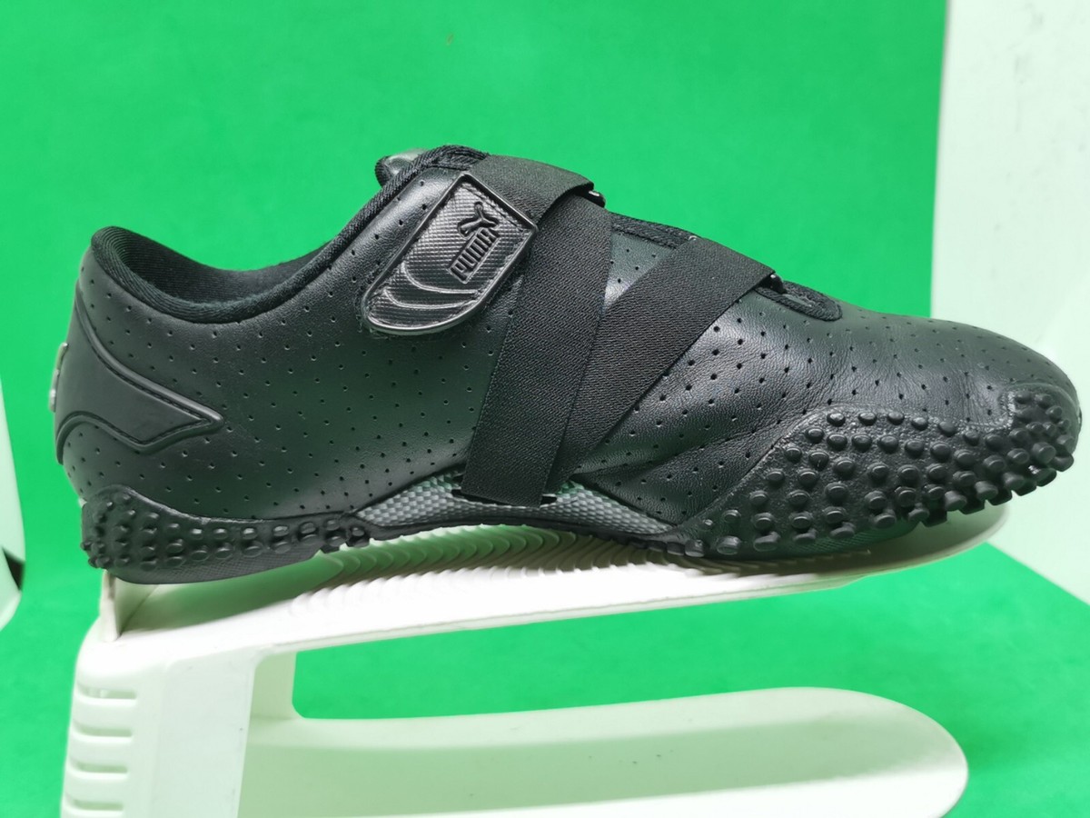 Vintage Puma Mostro Perf Y2K Black Leather Training Shoes Women's