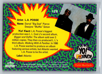 1991 YO! MTV Raps Update! L.A. Posse #128 Trading Card | eBay