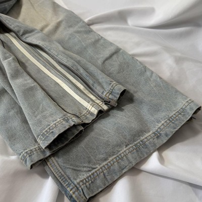 Adidas Women S Denim Zip Pant Pants 27 Jx9210 Limited Edition Rare