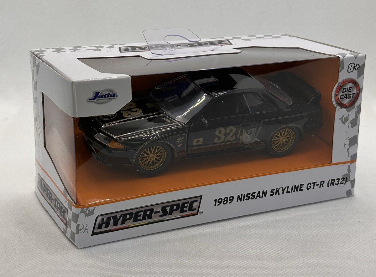 Jada Hyper Spec 1989 Nissan Skyline GTR R32 1:32 Black Gold JPS