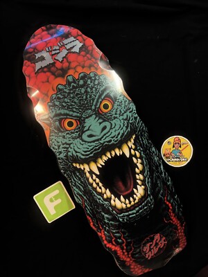 RARE Godzilla Destroyer Santa Cruz Shaped Cruiser Skateboard Deck