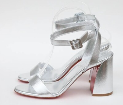 Christian Louboutin Miss Sabina Sandals Size 37/ US 7 in Metallic