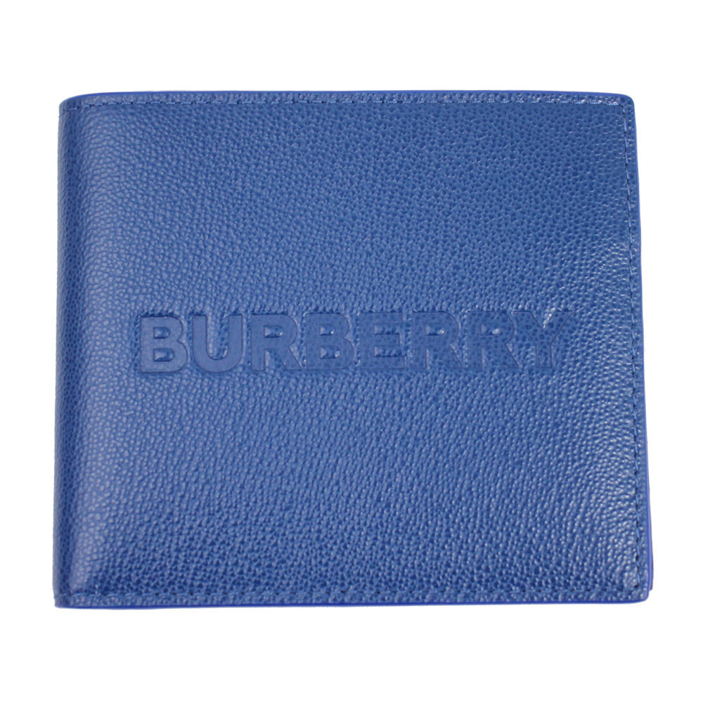 BRAND NEW BURBERRY BLUE LEATHER BIFOLD WALLET 80715281 | eBay
