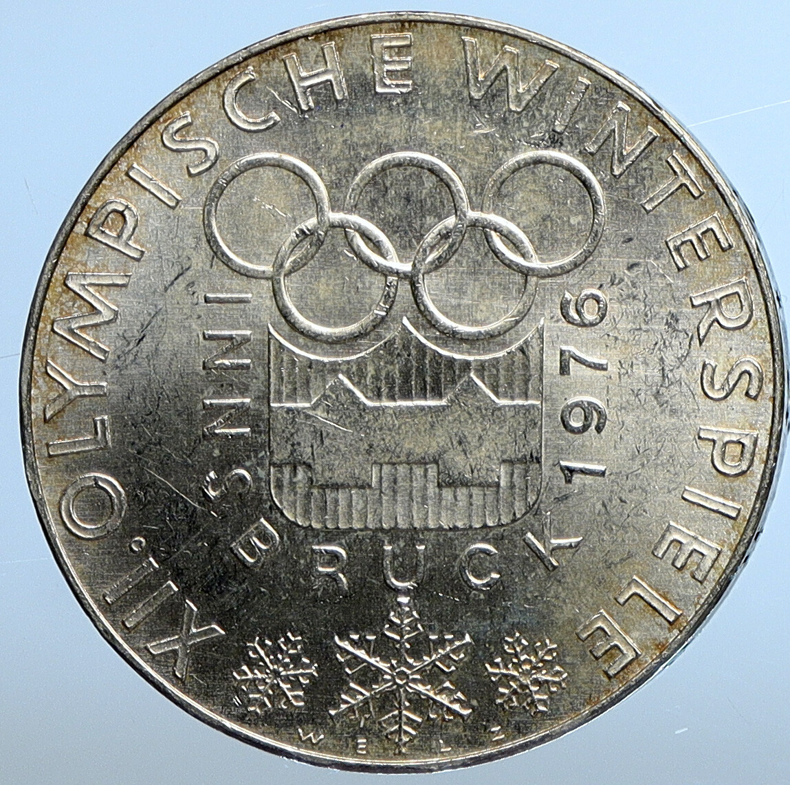 1976 AUSTRIA Innsbruck Winter OLYMPIC Games 100 Schilling Silver