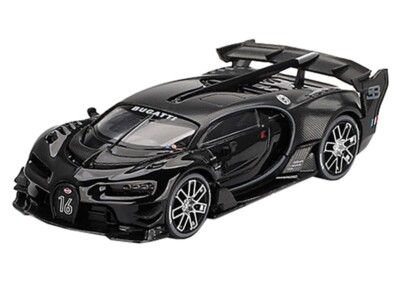 BUGATTI VISION GRAN TURISMO BLACK 1/64 DIECAST MODEL CAR MINI GT