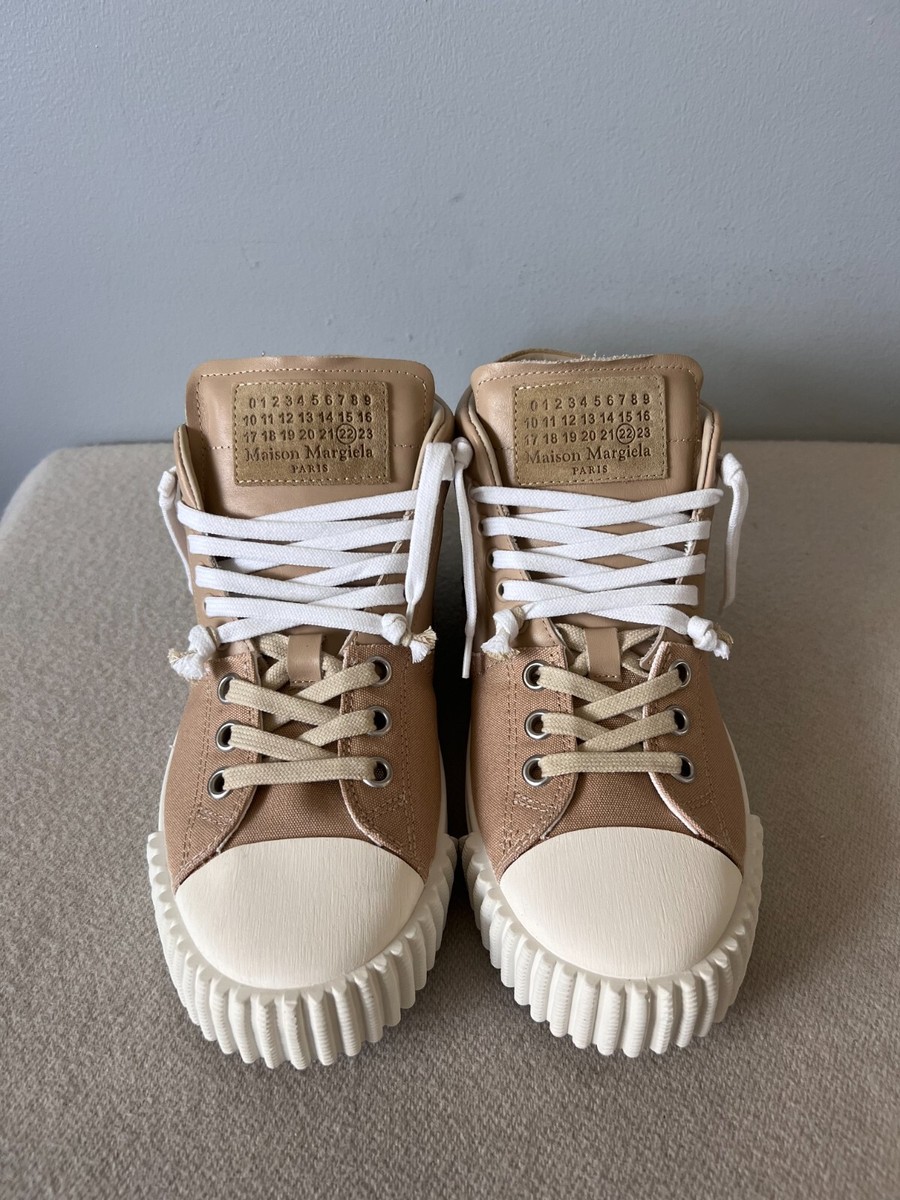 Maison Margiela Evolution Sneakers - Size 41 - Beige Leather