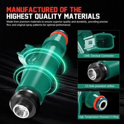 4pcs Fuel Injectors 23250-21020 For 01-09 Toyota Prius Echo Scion