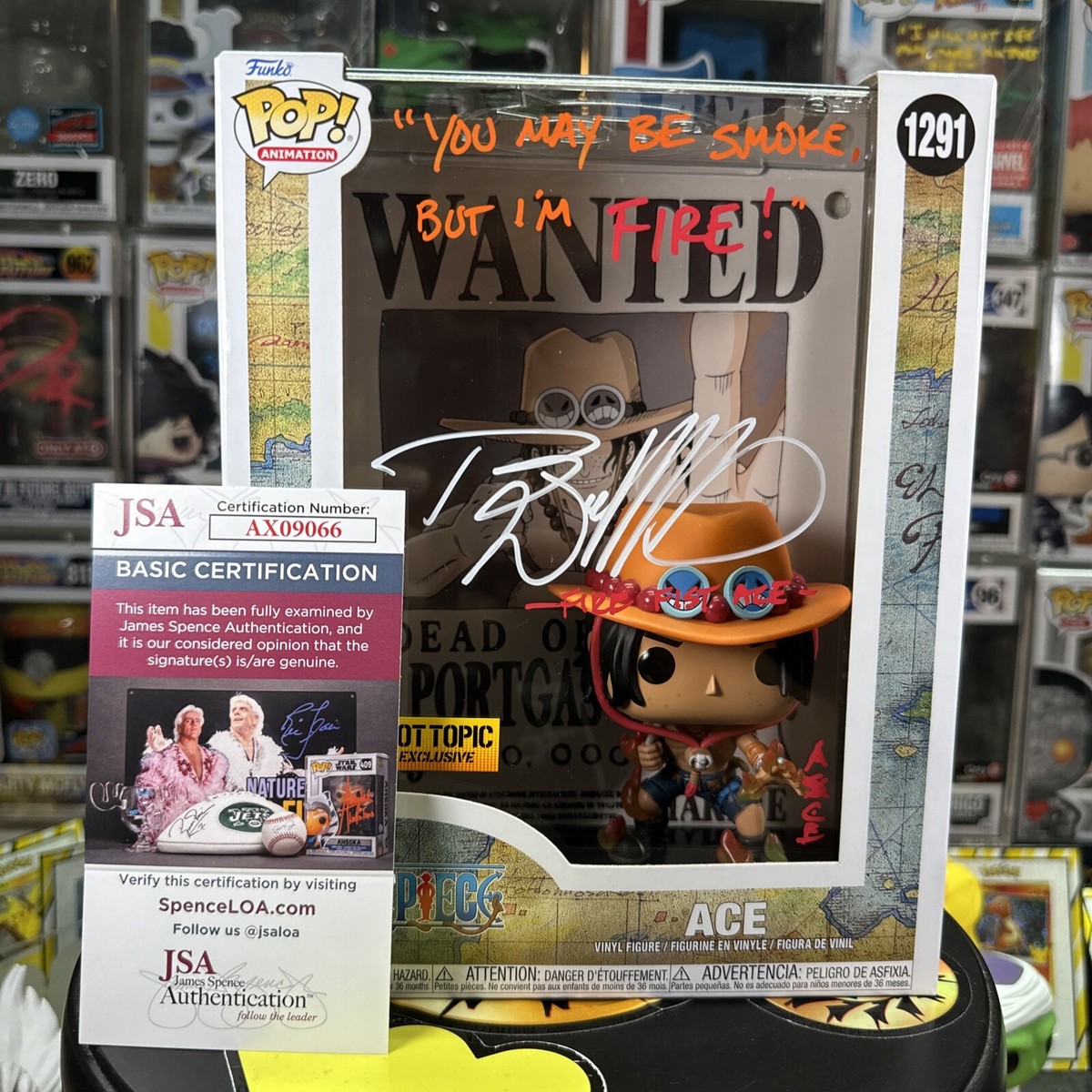 Funko Pop - Ace (Wanted Poster) - Hot Topic Exc - Signed by Travis
