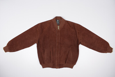 Vintage Pervin Saint Laurent Brown Suede Leather Jacket, Size L | eBay