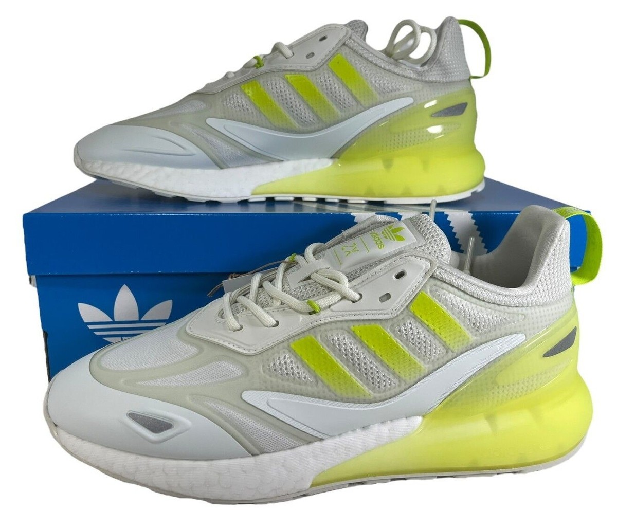 Adidas Men's Originals ZX 2K Boost 2.0 Neon Slime Green White