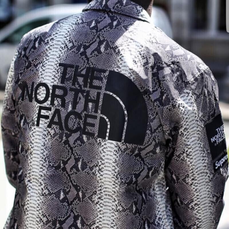 100% AUTHENTIC Supreme The North Face Snakeskin Taped Seam Coaches