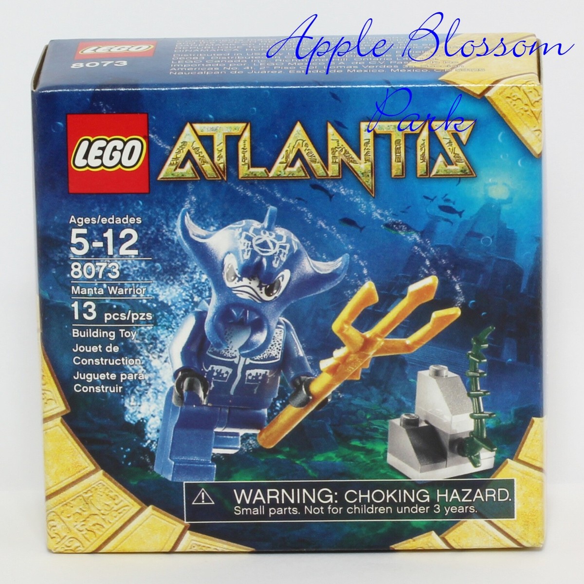 NEW Lego Atlantis Set 8073 MANTA WARRIOR Blue Minifigure w/Minifig