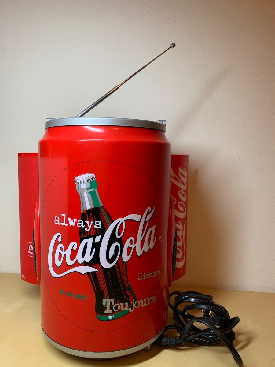 VINTAGE LARGE RED COCA-COLA SODA CAN ELECTRICAL RADIO STEREO