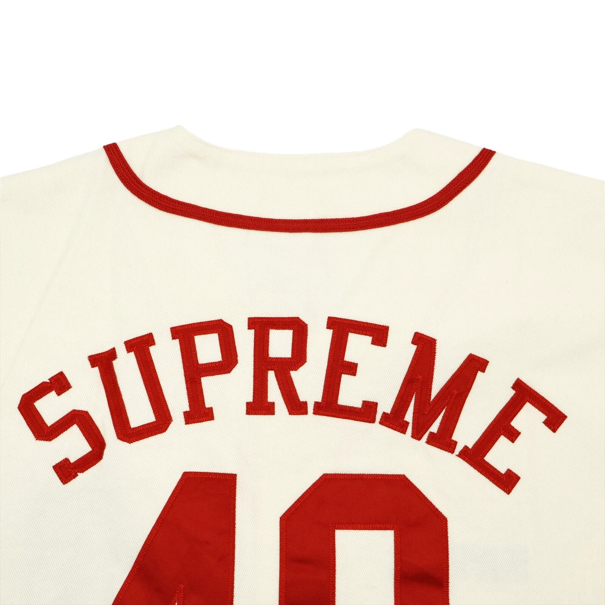 Supreme 40 Acres Twill Baseball Jersey Natural | eBay