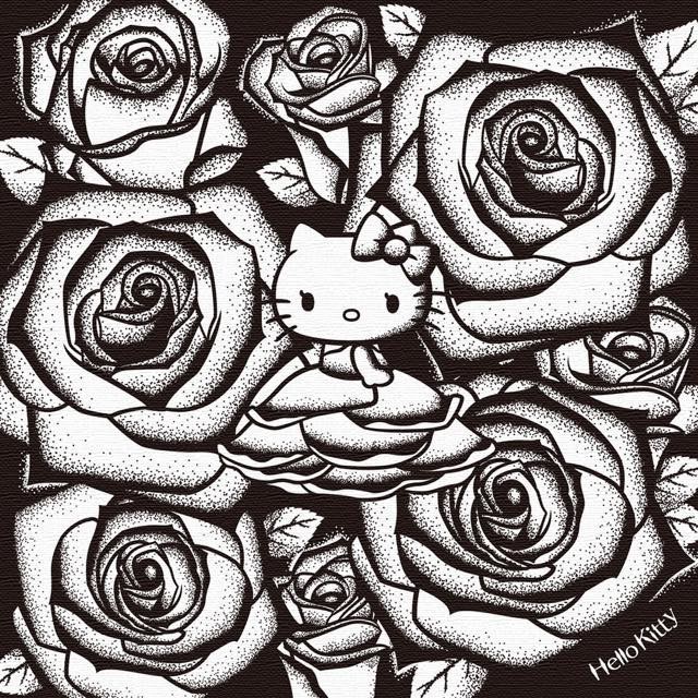 Hello Kitty Gothic Canvas Print Wall Art Board Poster Picture