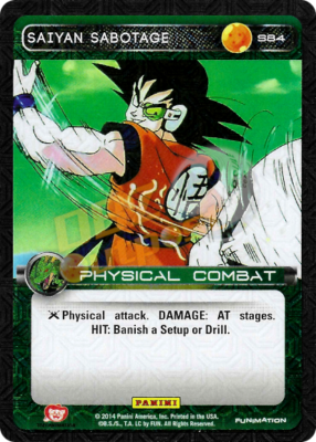 DBZ Dragon Ball Z TCG Card Panini Premiere S84 Saiyan Sabotage