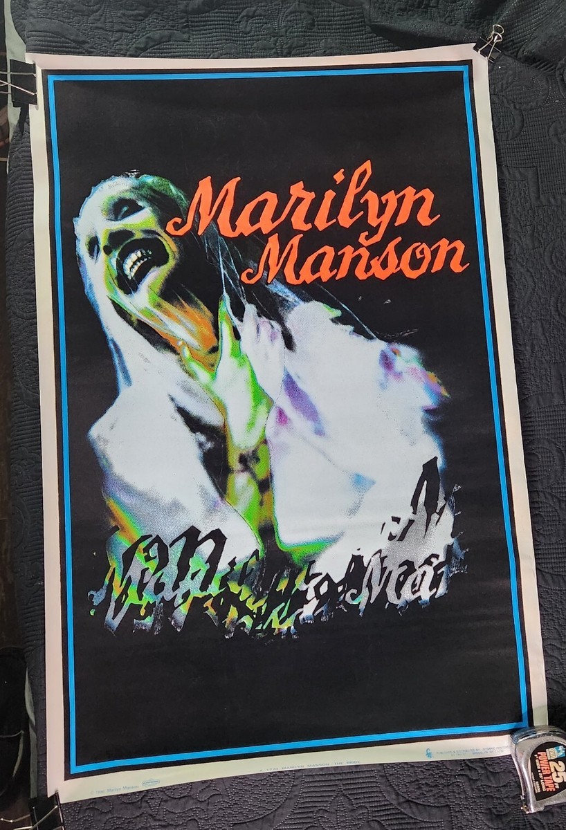 Vintage Marilyn Manson 1996 Sweet Dreams blacklight poster Nine