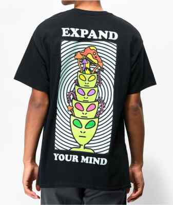 A-Lab Mens Expand Your Mind Minds Expanded Black T-Shirt New S, M