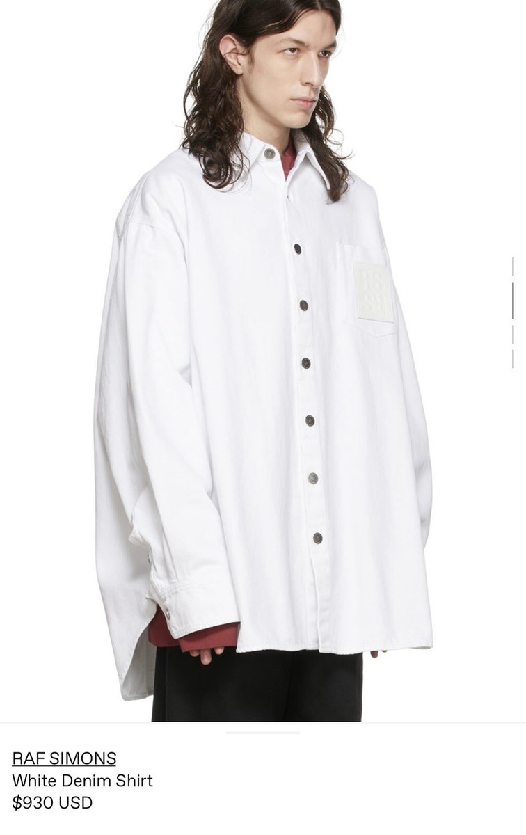 Raf Simons Oversize White Denim Shirt | eBay