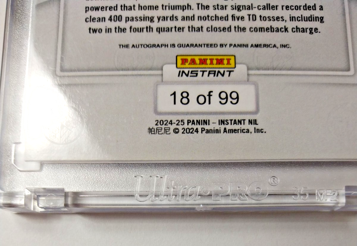 CAM WARD AUTO 2024 Panini NIL #CWF /99 NFL Tennessee Titans