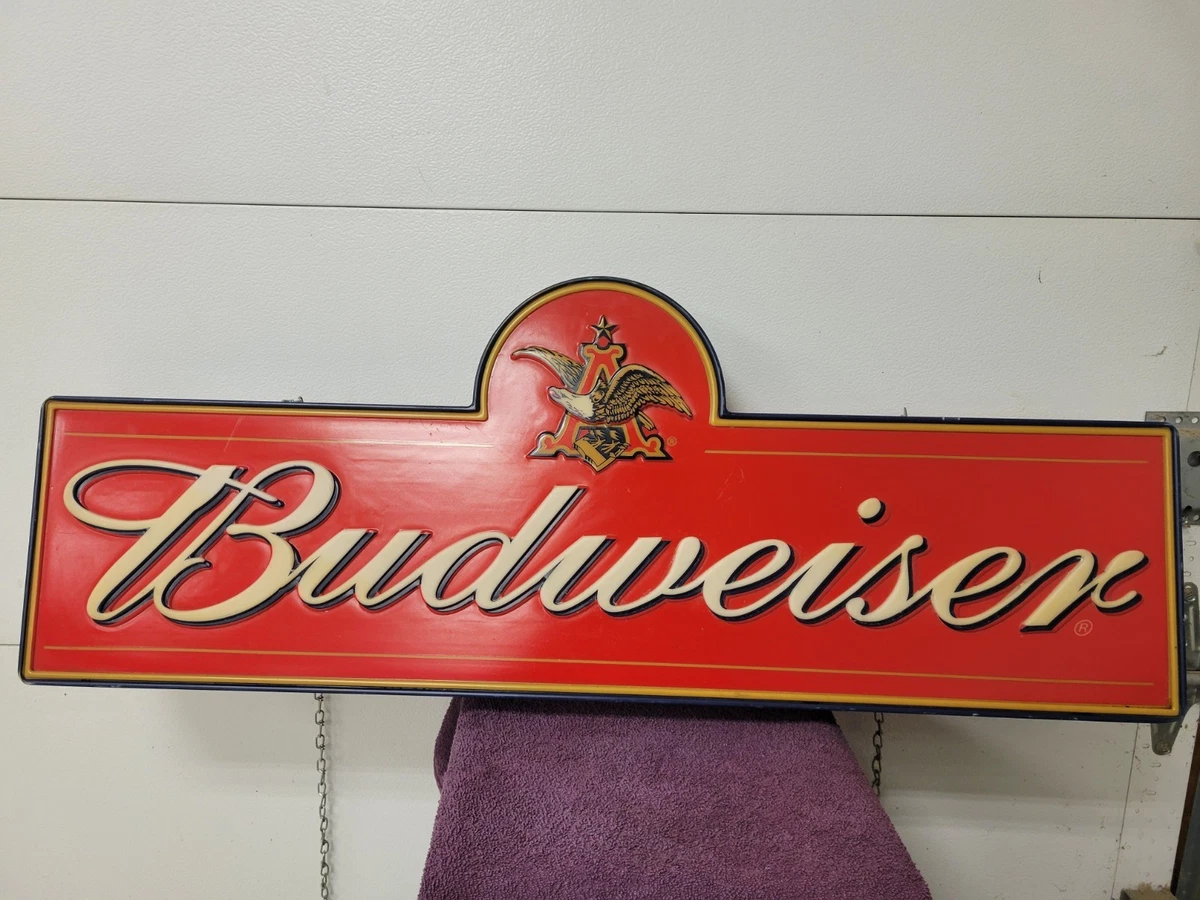 Large Beer Sign In Collectible Budweiser Signs & Tins for sale | eBay