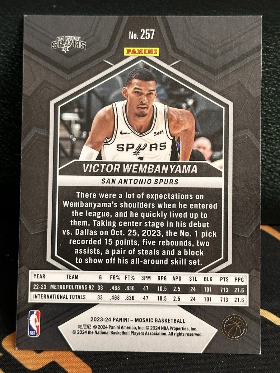 2023-24 Panini Mosaic Basketball Victor Wembanyama NBA Debut