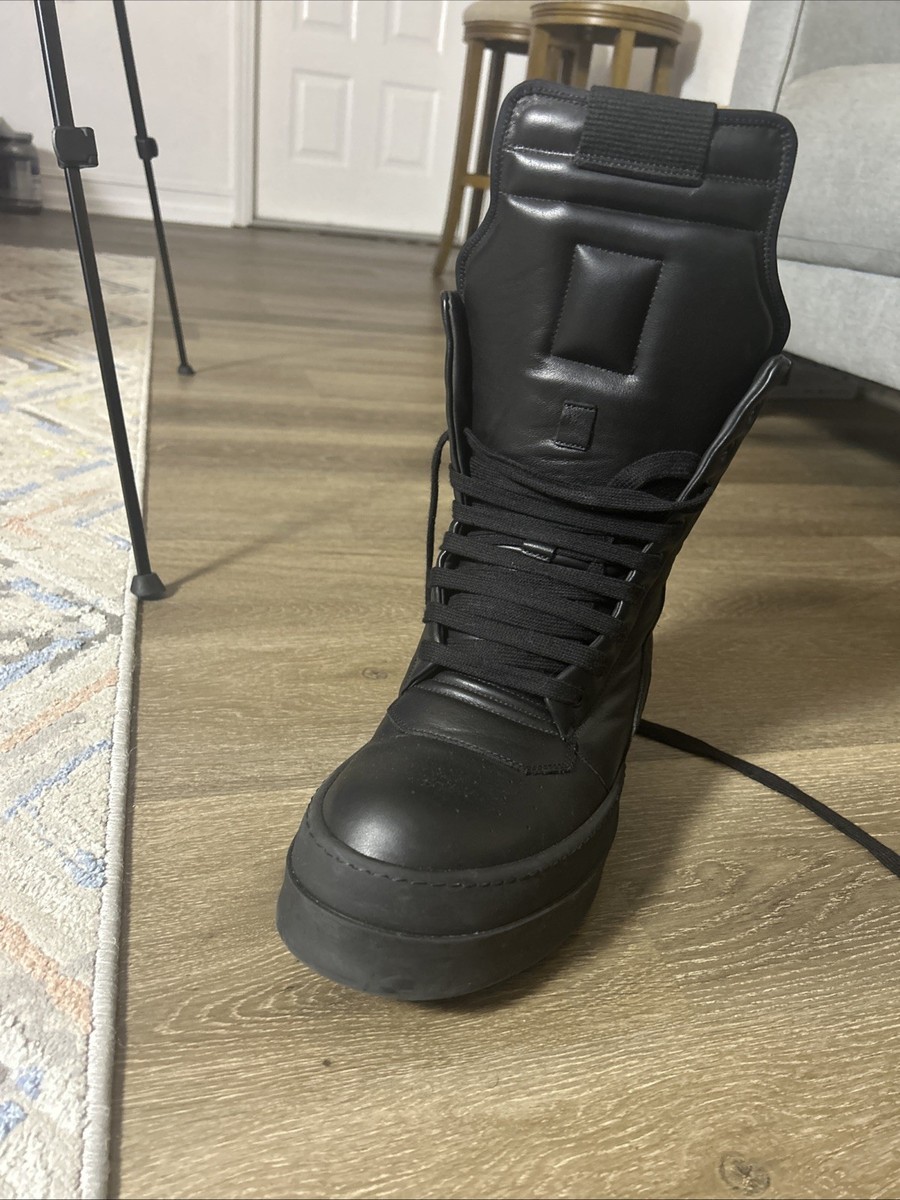 Rick Owens Runway Mega Geobasket Black Size 43 | eBay