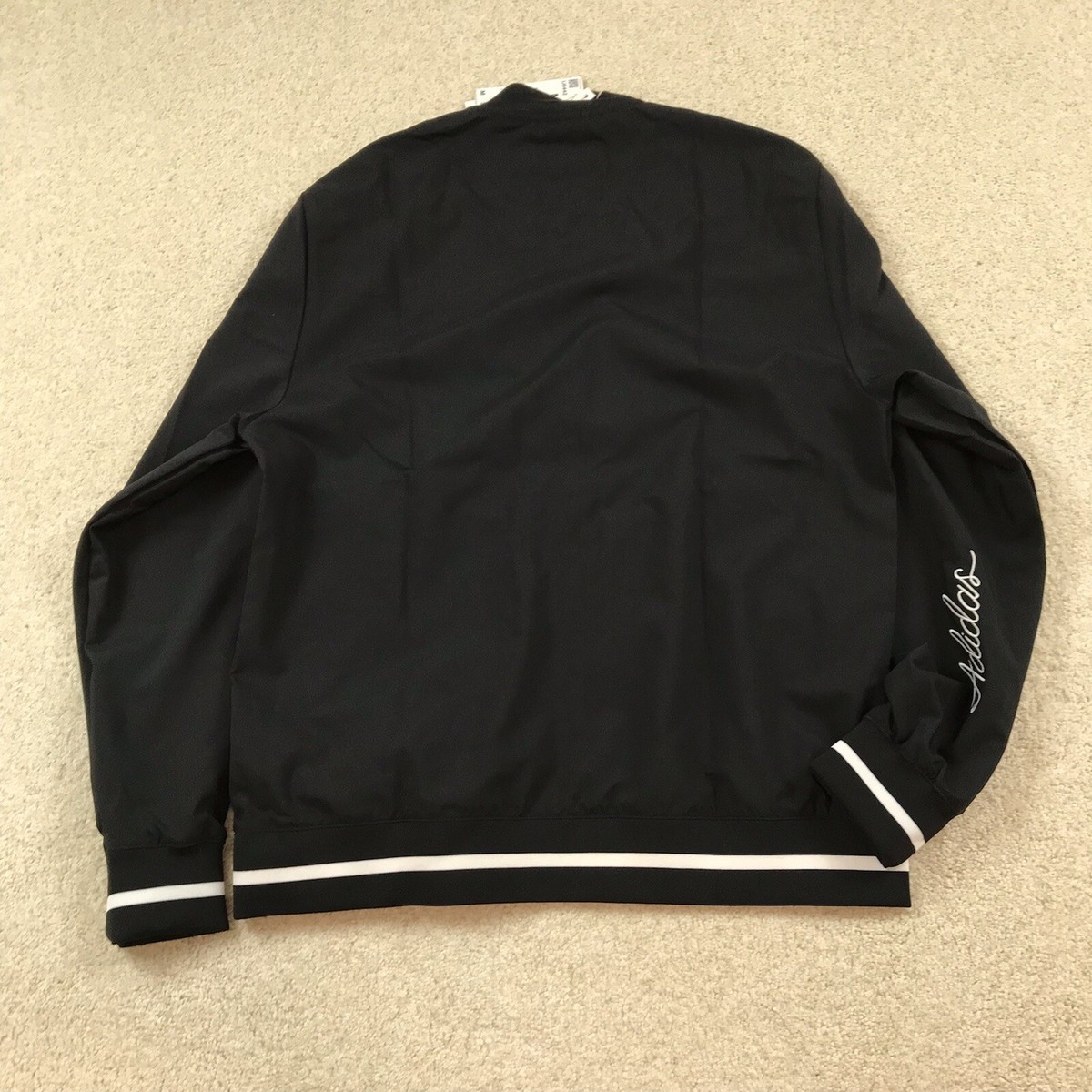 Adidas Scribble Jacket Mens Medium Black New Full ZIp IJ6442 | eBay