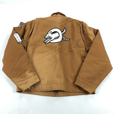 Vintage Carhartt J01 BRN Detroit Jacket Size 44 Duck Canvas