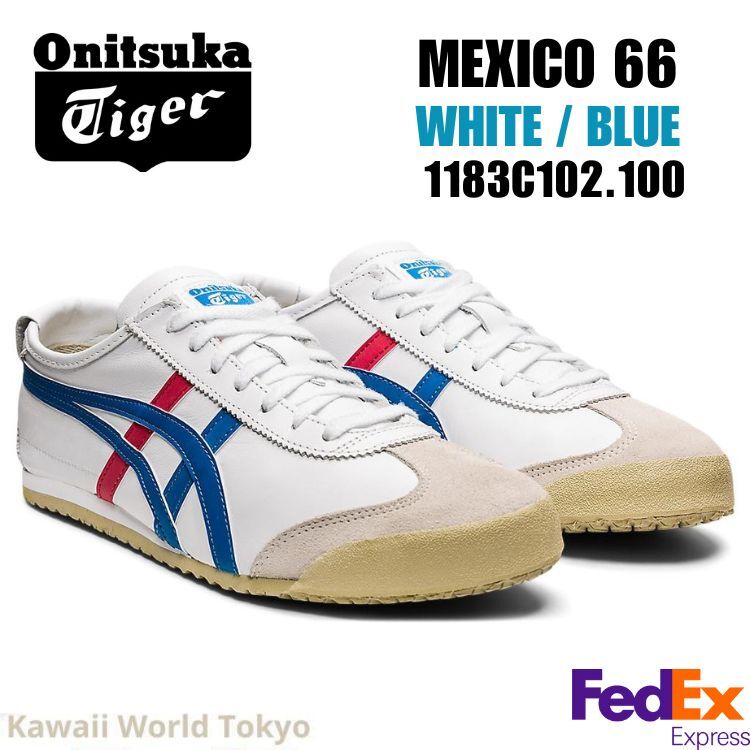 Onitsuka Tiger MEXICO 66 WHITE/BLUE 1183C102 100 UNISEX NEW!! | eBay