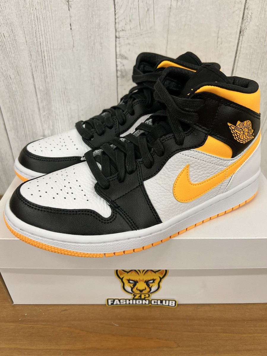Air Jordan 1 Mid SE Laser Orange White Black Yellow CV5276-107
