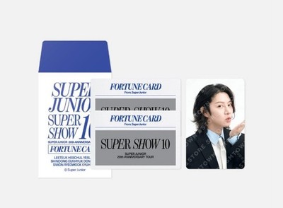 SUPER JUNIOR SUPER SHOW 10 OFFICIAL MD GOODS FORTUNE SCRATCH CARD