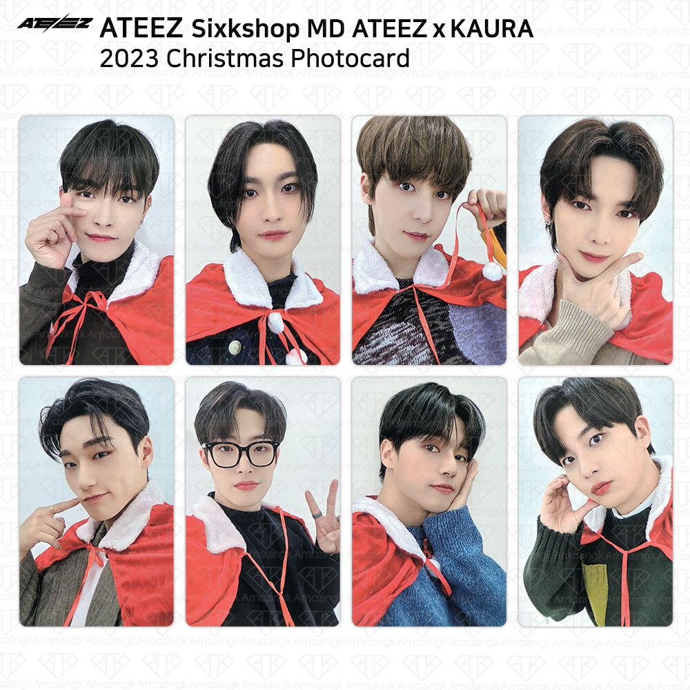 ATEEZ x KAURA 2023 Christmas POCA Set Photocard Sixkshop Official
