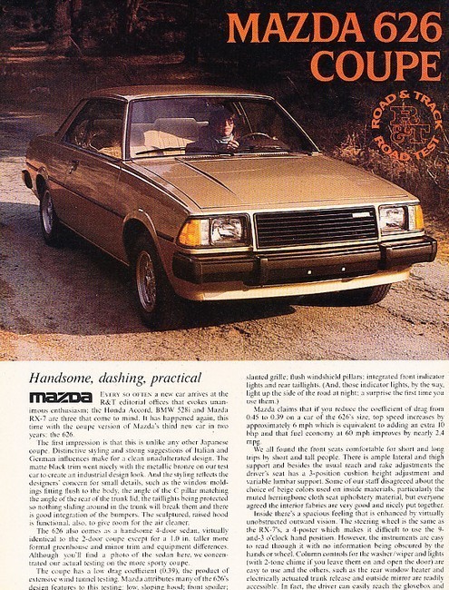 1979 Mazda 626 Coupe Original Car Review Print Article J532 | eBay