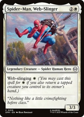 4x Spider-Man, Web-Slinger - Foil MTG Marvel's Spider-Man NM Magic