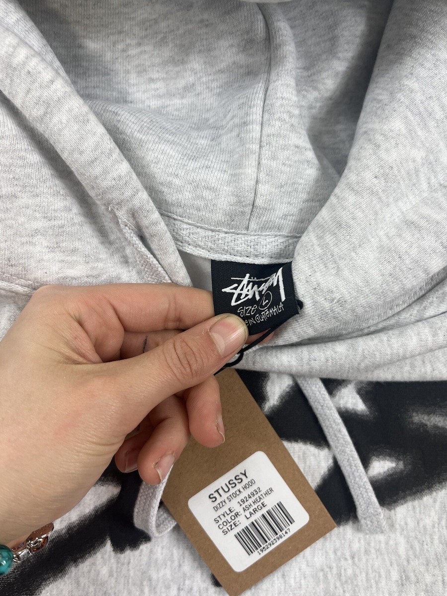 Stussy dizzy stock hoodie ash grey | eBay