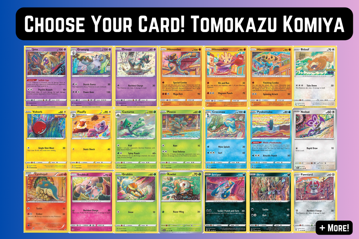 Choose Your Pokemon Card! Pokemon from Artist Tomokazu Komiya | eBay