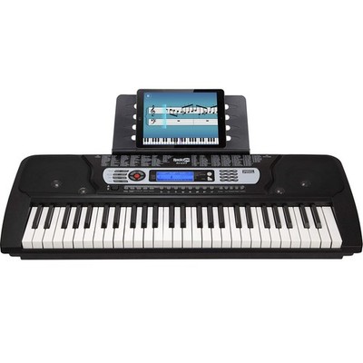 RockJam 54 Key Keyboard Piano with Power Supply, 54 Piano, Black