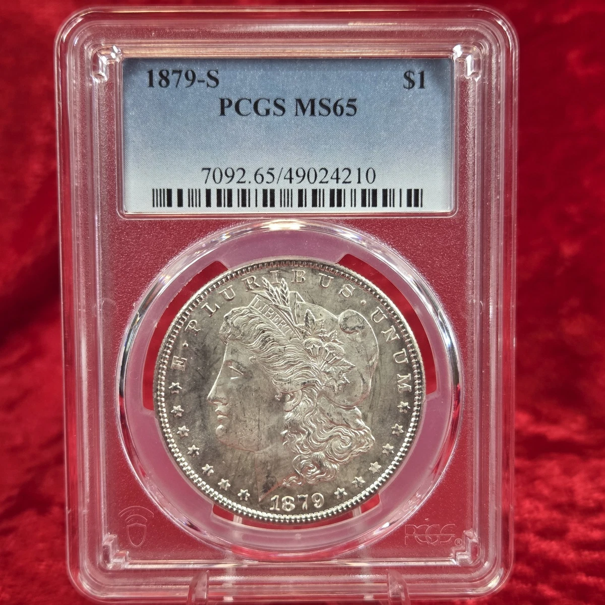 PCGS Certified MS 65 Graded 1879 Year Morgan US Dollars (1878-1921