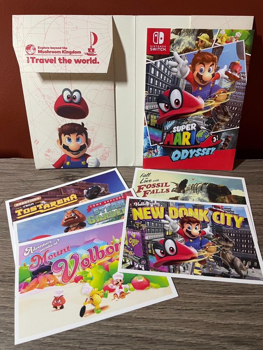 SUPER MARIO ODYSSEY (Switch) Nintendo, w/ Strategy Guide, Promo