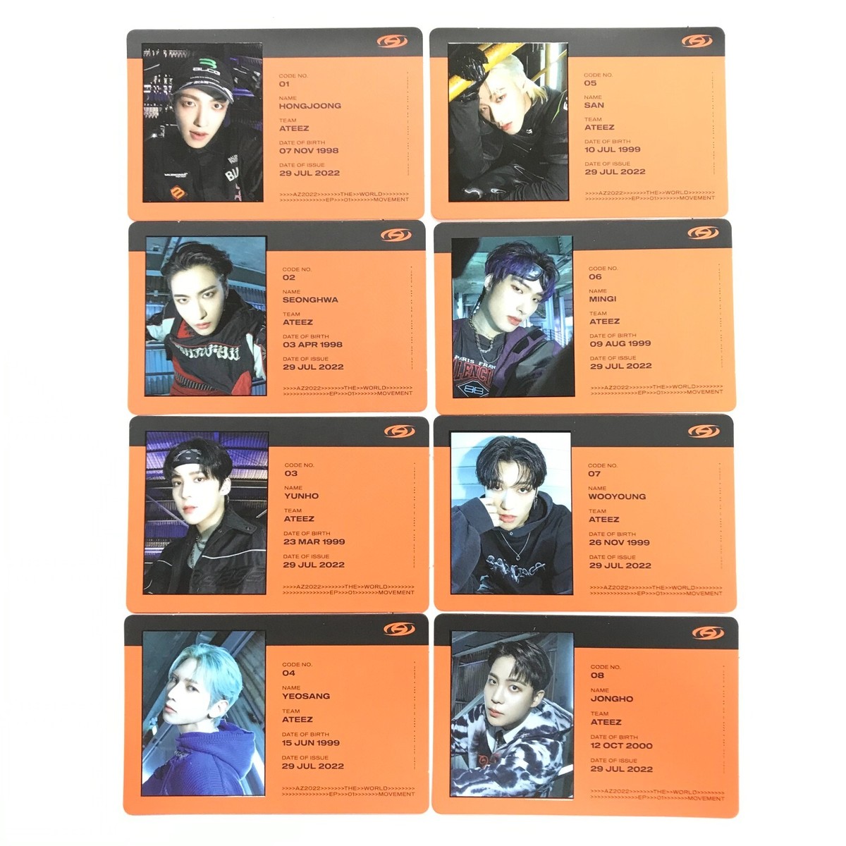 ATEEZ] THE WORLD EP.1 / Guerrilla / Z ver.(빨) Official ID Card | eBay