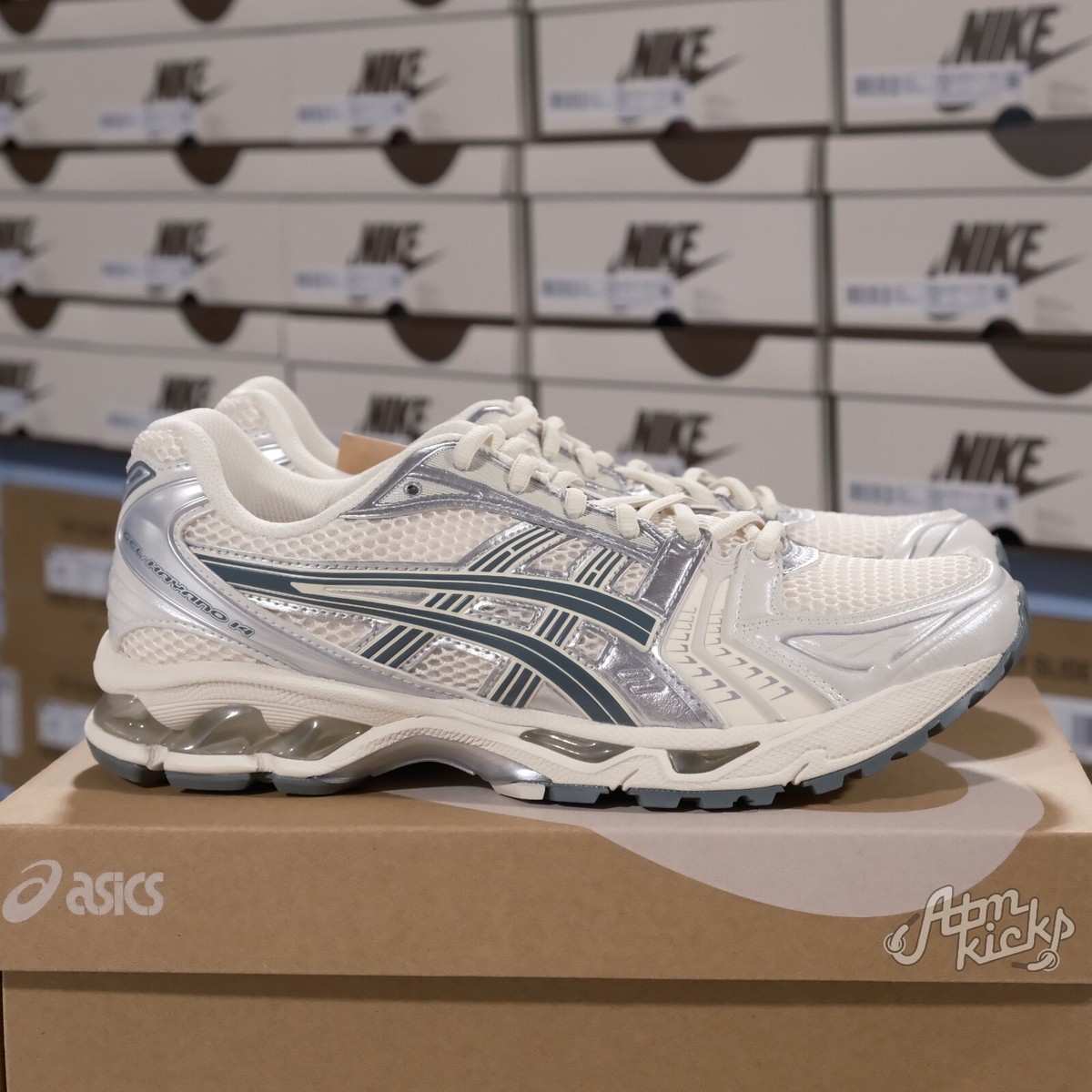 ASICS Gel-Kayano 14 Birch Dark Pewter 1201A019-200 Men's | eBay