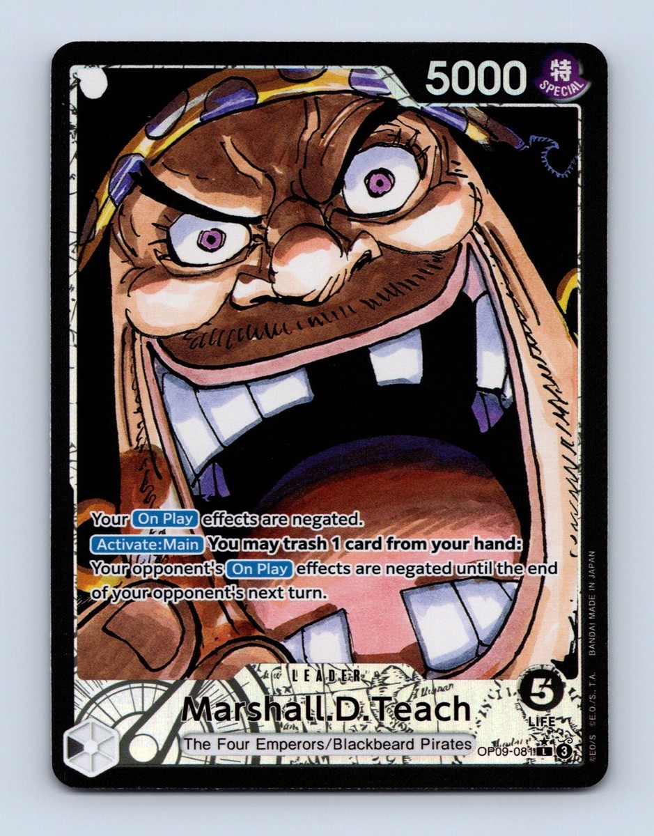Marshall.D.Teach OP09-081 Leader Manga One Piece Card Emperors in